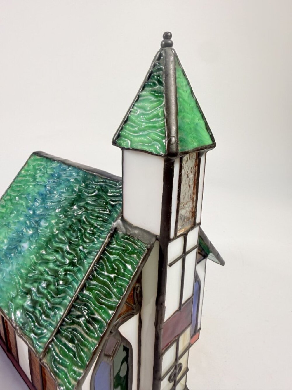 Lamp Light Tiffany Style Stained Glass 3D Church Chapel Cross Vintage Holiday - Picture 12 of 15